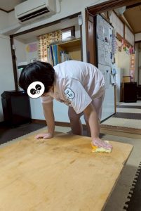 うどん　ゆな　掃除